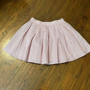 Blakey Label seersucker red side zip pleated skirt M